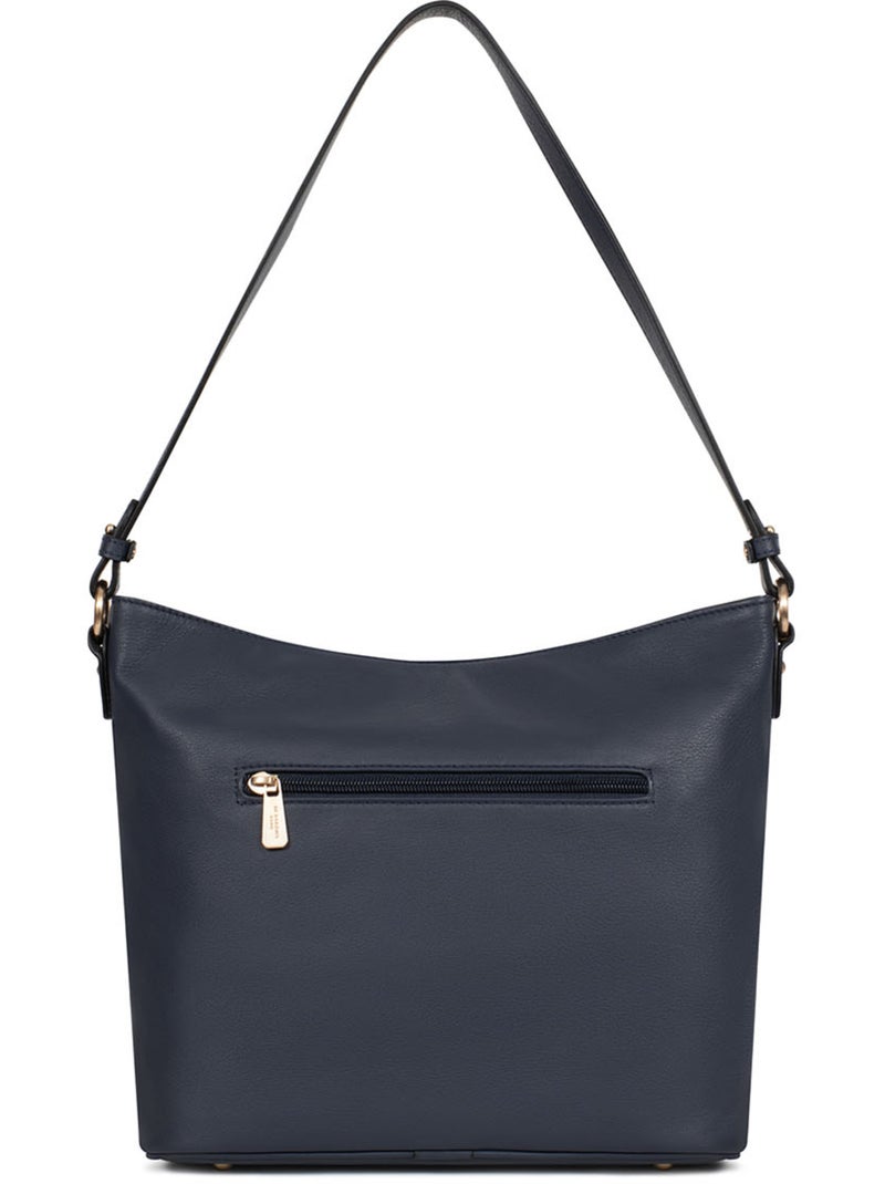 Borsa a tracolla - pelle di vitello taima hexagona Blu notte - Kiabi