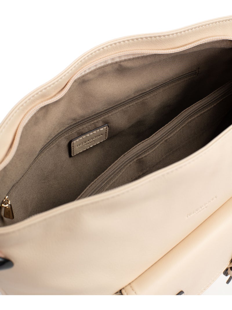 Borsa a tracolla - pelle di vitello taima hexagona Crema - Kiabi