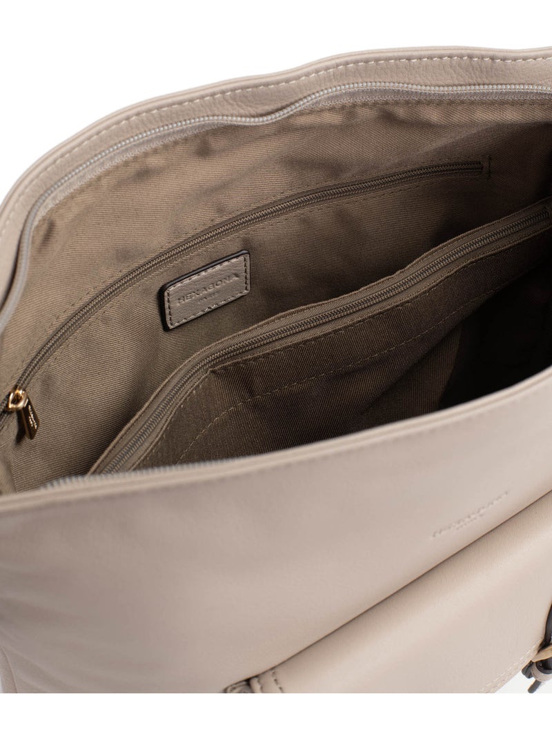 Borsa a tracolla - pelle di vitello taima hexagona Grigio - Kiabi