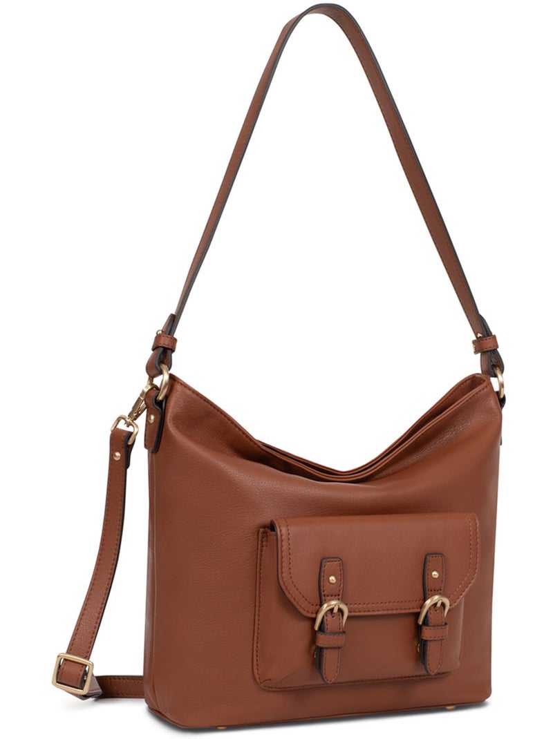 Borsa a tracolla - pelle di vitello taima hexagona Marrone - Kiabi