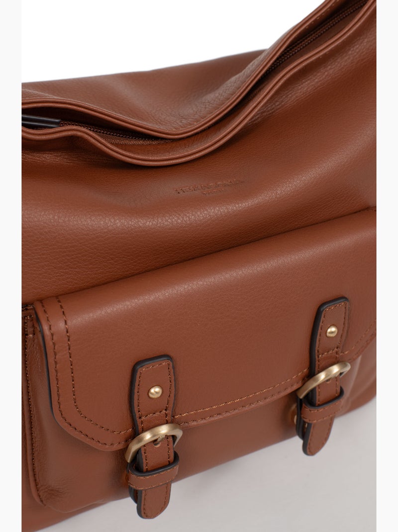 Borsa a tracolla - pelle di vitello taima hexagona Marrone - Kiabi