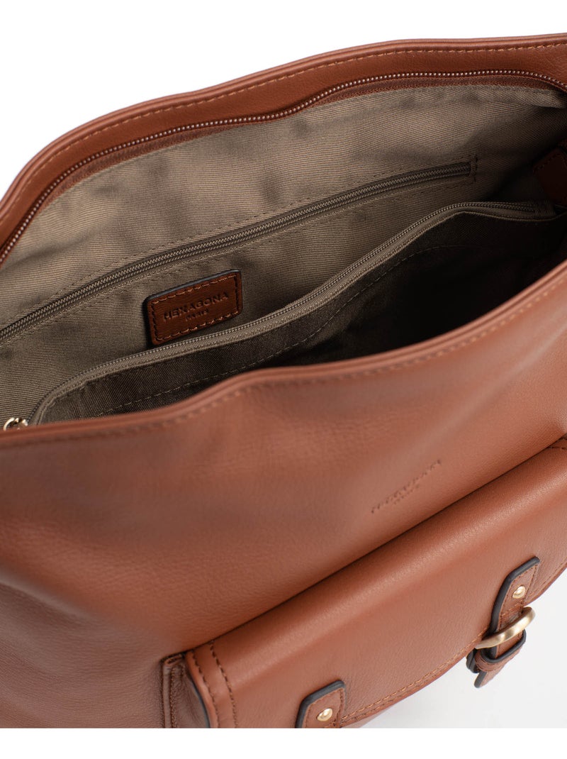 Borsa a tracolla - pelle di vitello taima hexagona Marrone - Kiabi