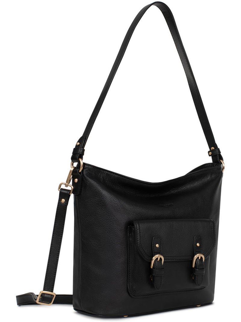 Borsa a tracolla - pelle di vitello taima hexagona Nero - Kiabi