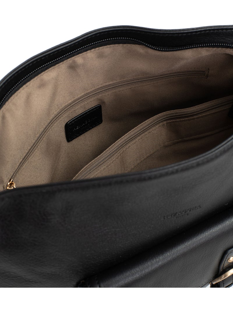 Borsa a tracolla - pelle di vitello taima hexagona Nero - Kiabi