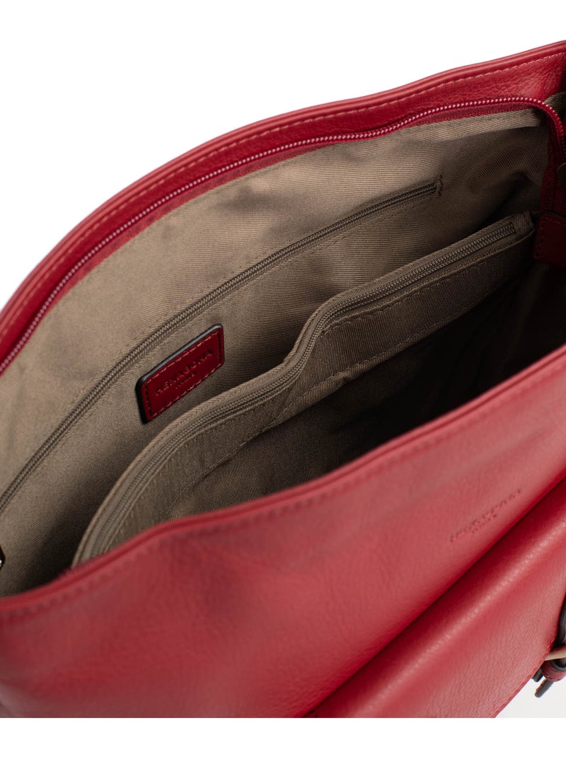 Borsa a tracolla - pelle di vitello taima hexagona Rosso scuro - Kiabi