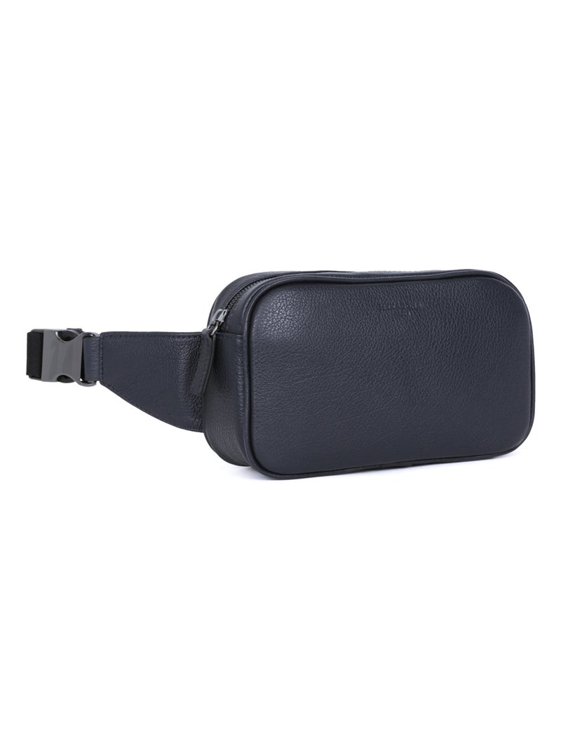 Borsa a tracolla - pelle encore hexagona Blu marino - Kiabi