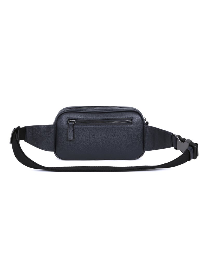 Borsa a tracolla - pelle encore hexagona Blu marino - Kiabi
