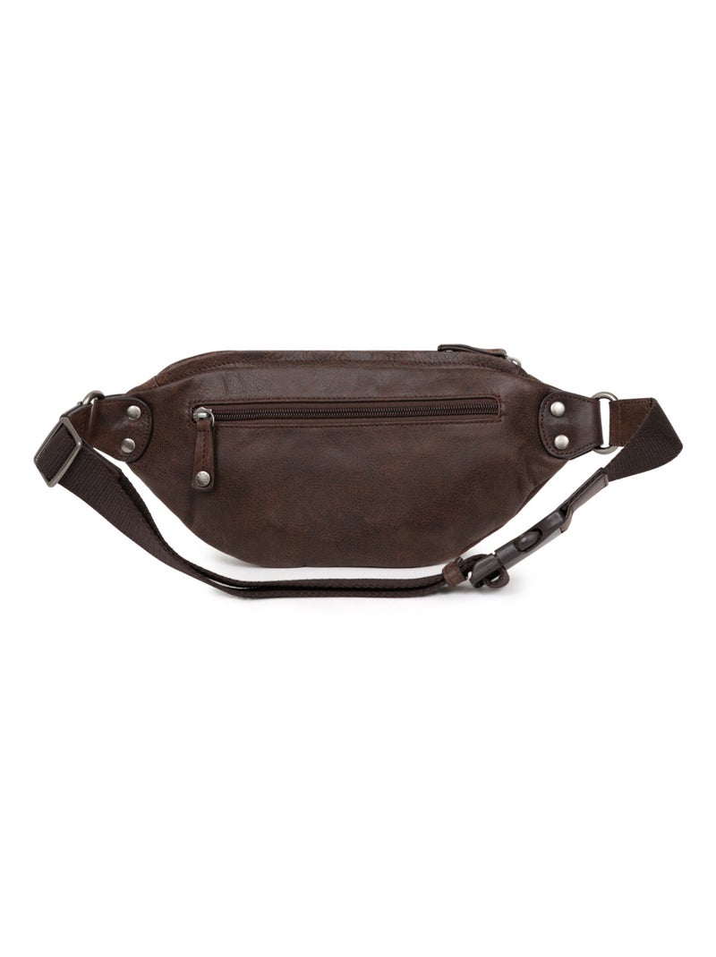 Borsa a tracolla - pelle instinct hexagona Marrone - Kiabi