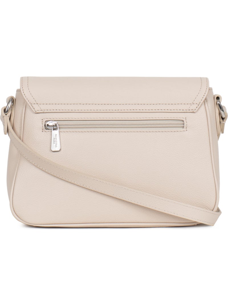 Borsa a tracolla - pelle mirabelle hexagona Avorio - Kiabi