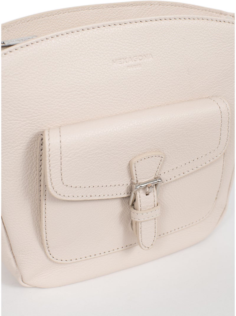 Borsa a tracolla - pelle mirabelle hexagona Avorio - Kiabi