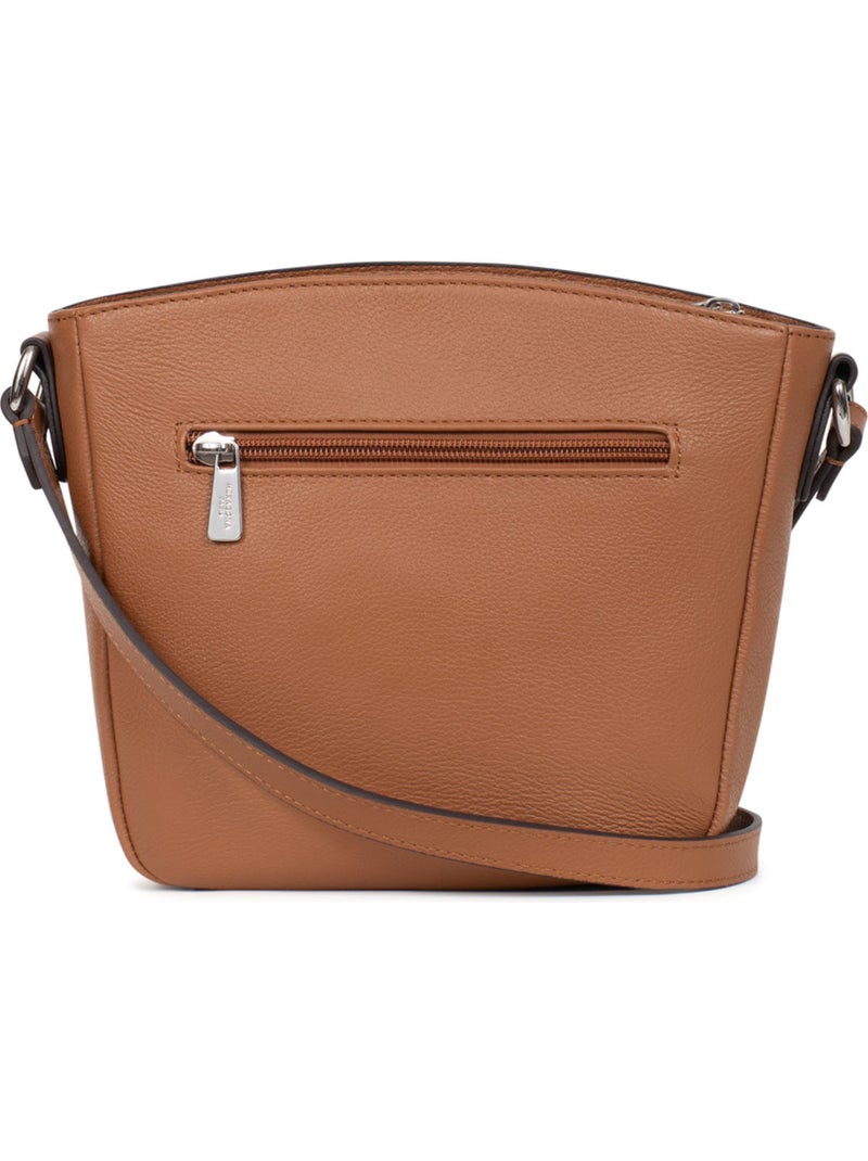 Borsa a tracolla - pelle mirabelle hexagona Marrone chiaro - Kiabi