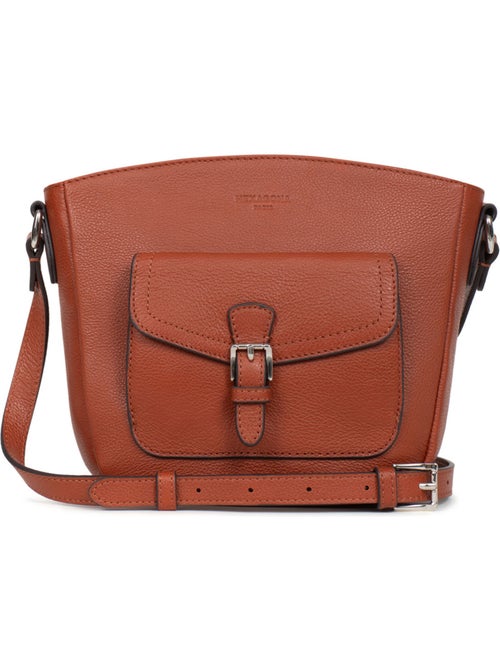 Borsa a tracolla - pelle mirabelle hexagona - Kiabi