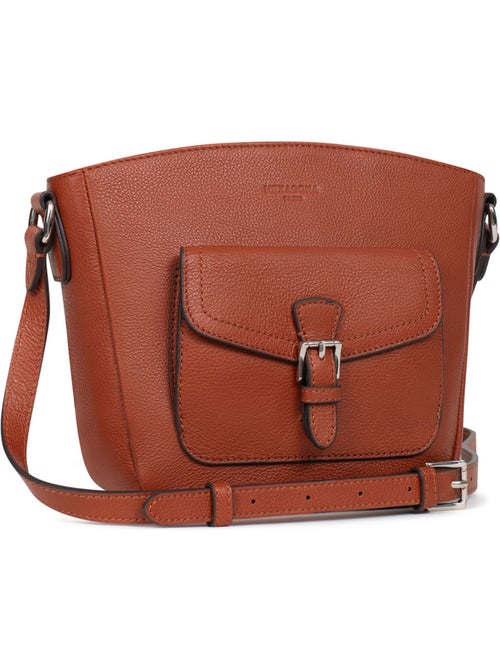 Borsa a tracolla - pelle mirabelle hexagona - Kiabi