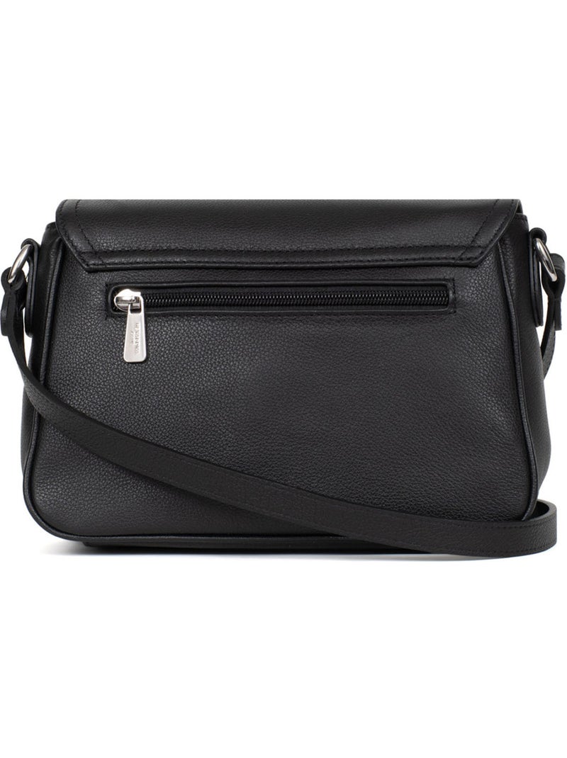 Borsa a tracolla - pelle mirabelle hexagona Nero - Kiabi