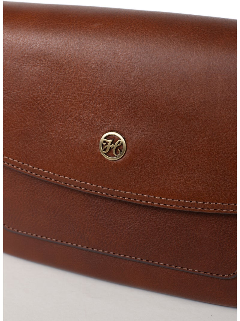 Borsa a tracolla - pelle ondine hexagona Marrone - Kiabi