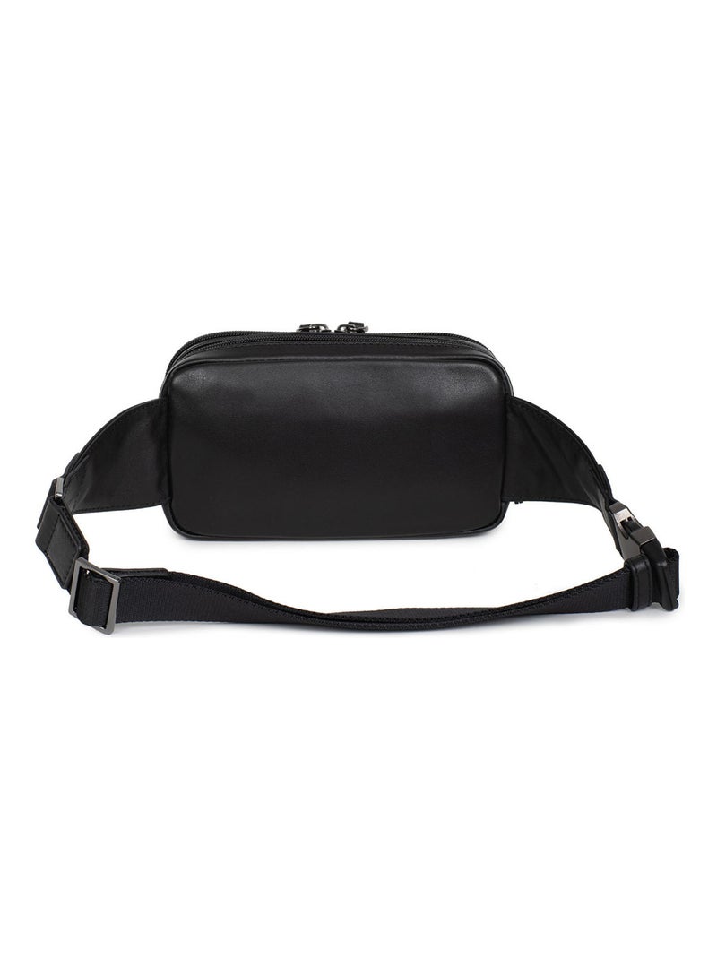 Borsa a tracolla - pelle soft studio hexagona Nero - Kiabi