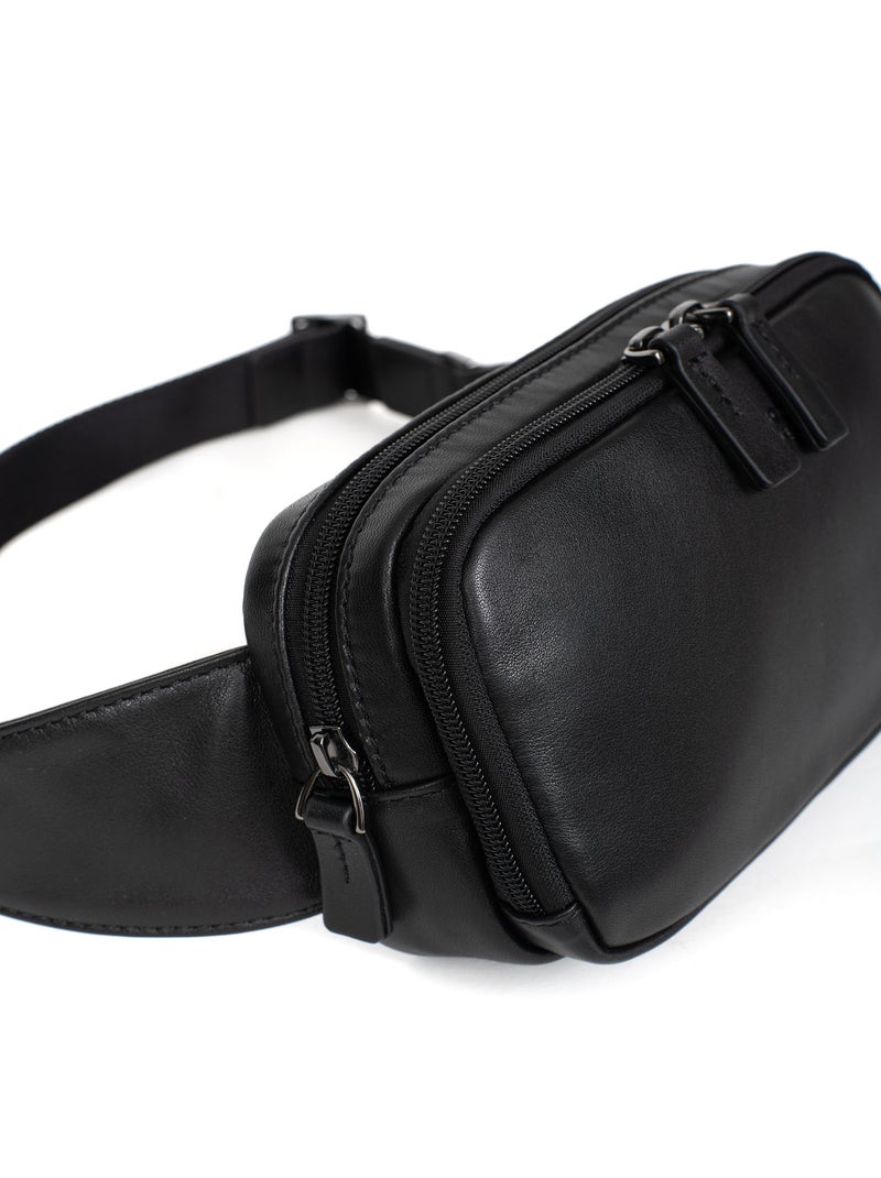 Borsa a tracolla - pelle soft studio hexagona Nero - Kiabi