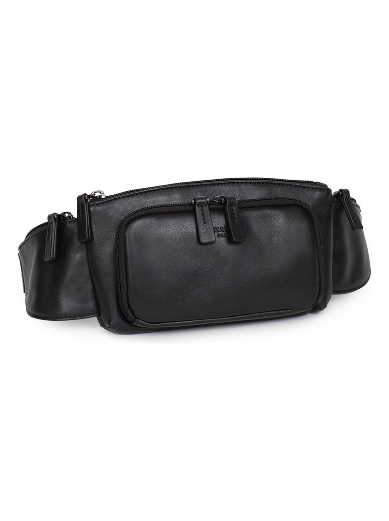 Borsa a tracolla - pelle soft studio hexagona Nero - Kiabi