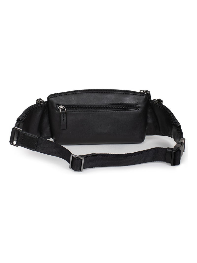 Borsa a tracolla - pelle soft studio hexagona Nero - Kiabi