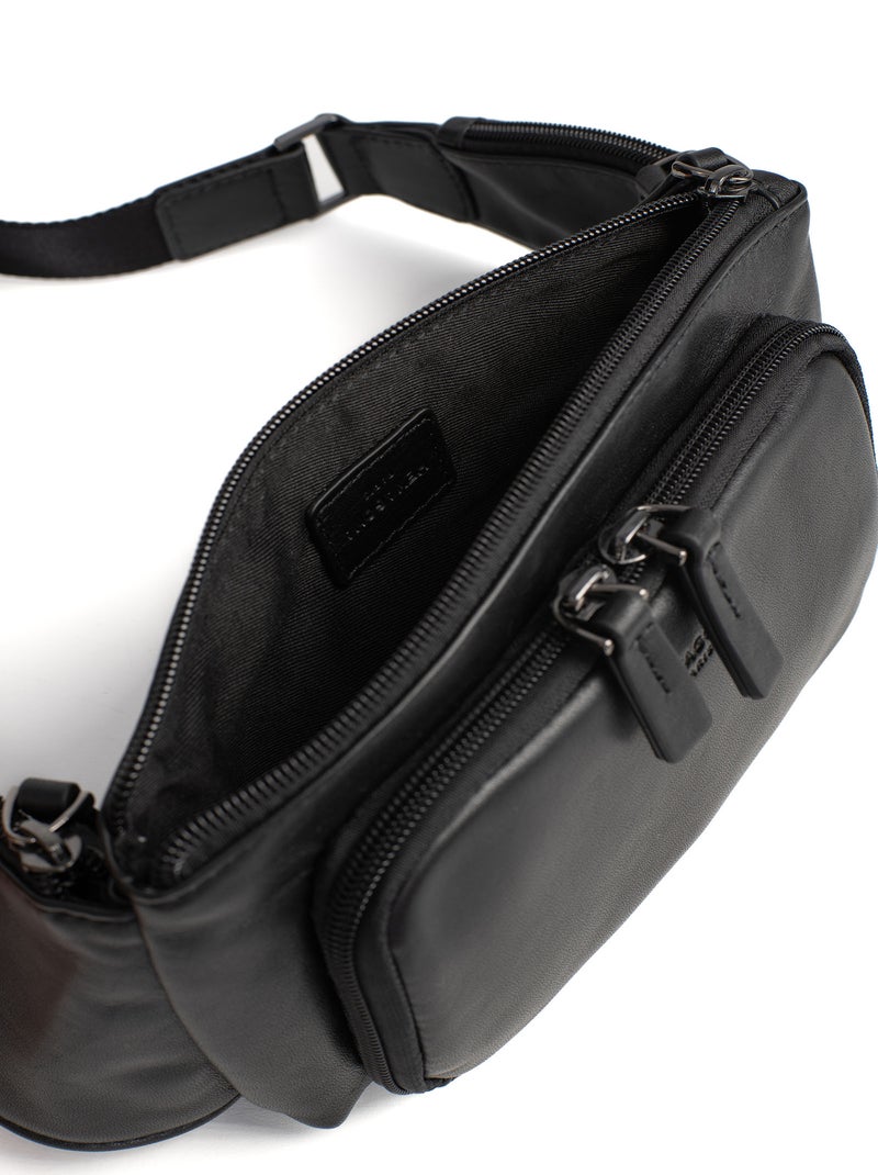 Borsa a tracolla - pelle soft studio hexagona Nero - Kiabi