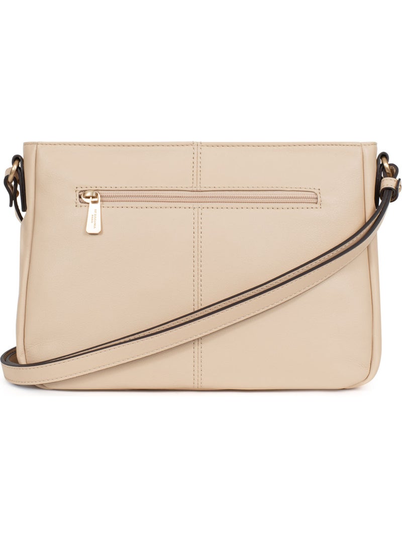 Borsa a tracolla - Pelle TAIMA Beige - Kiabi