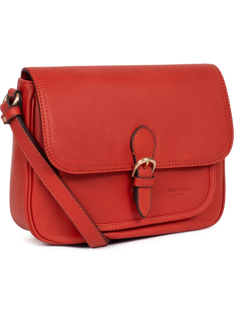 Borsa a tracolla - pelle taima hexagona Arancione - Kiabi