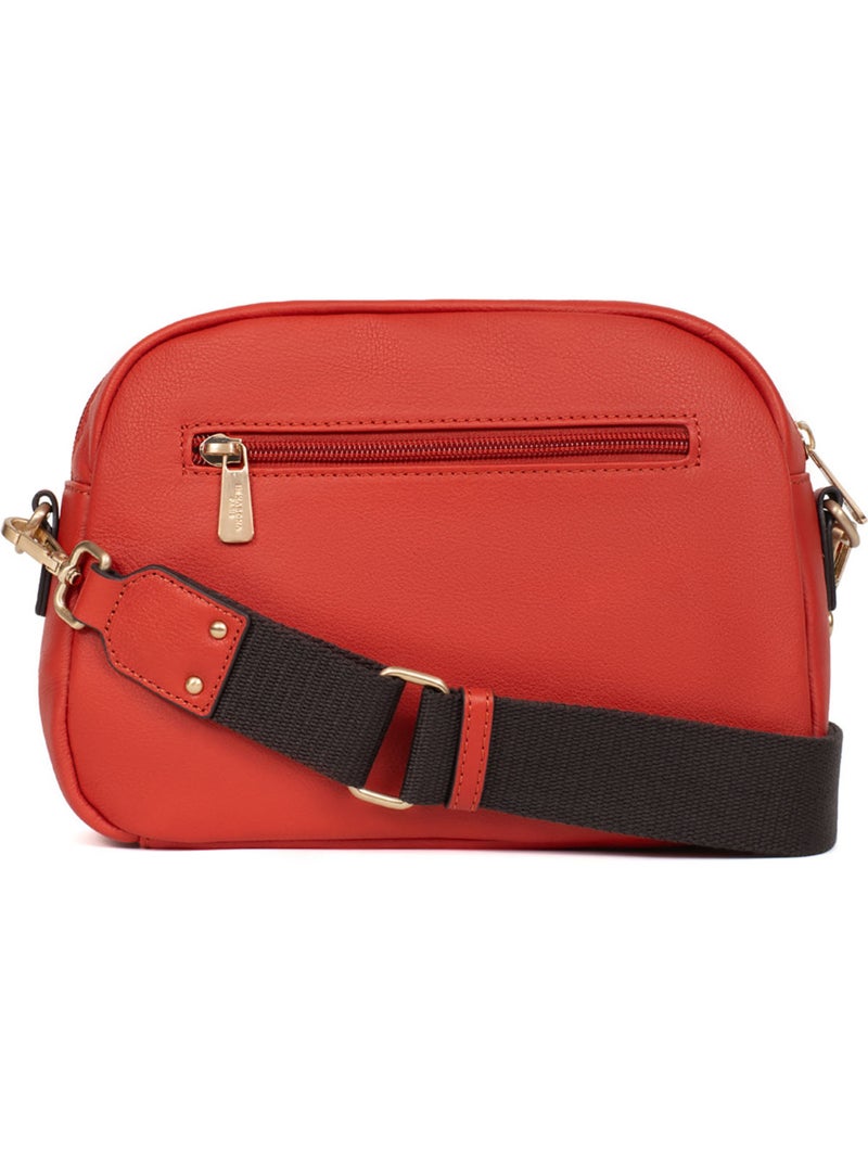 Borsa a tracolla - pelle taima hexagona Arancione - Kiabi