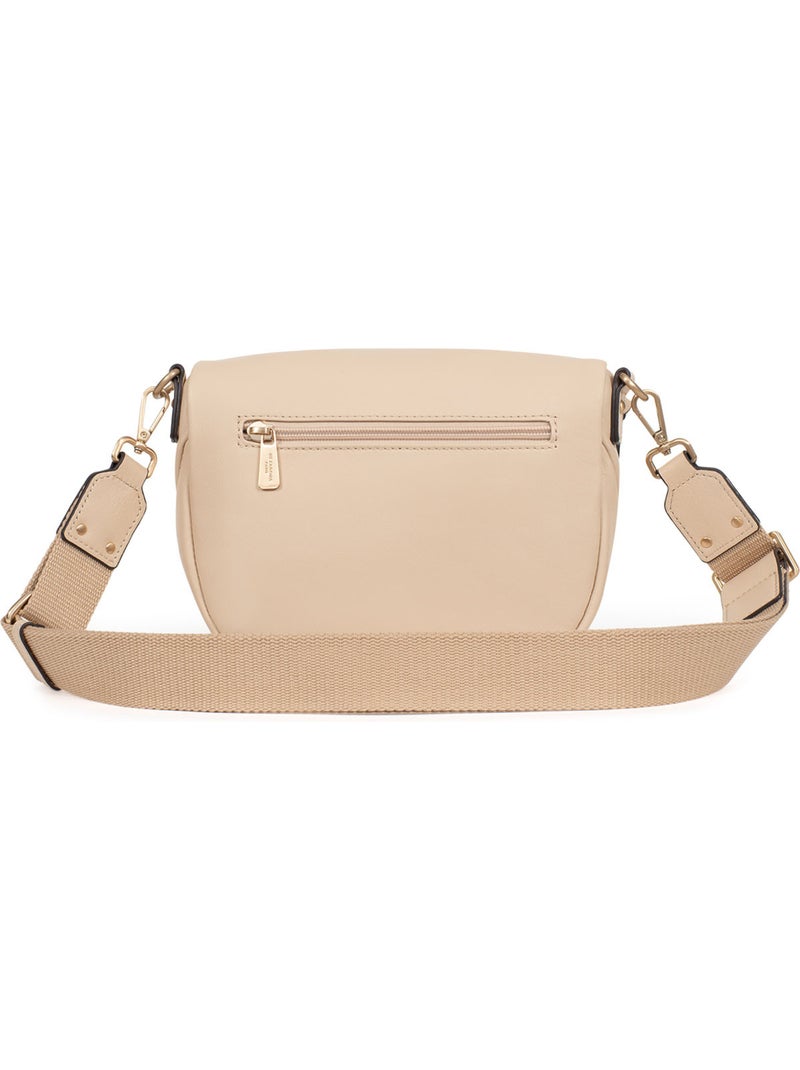 Borsa a tracolla - pelle taima hexagona Beige - Kiabi