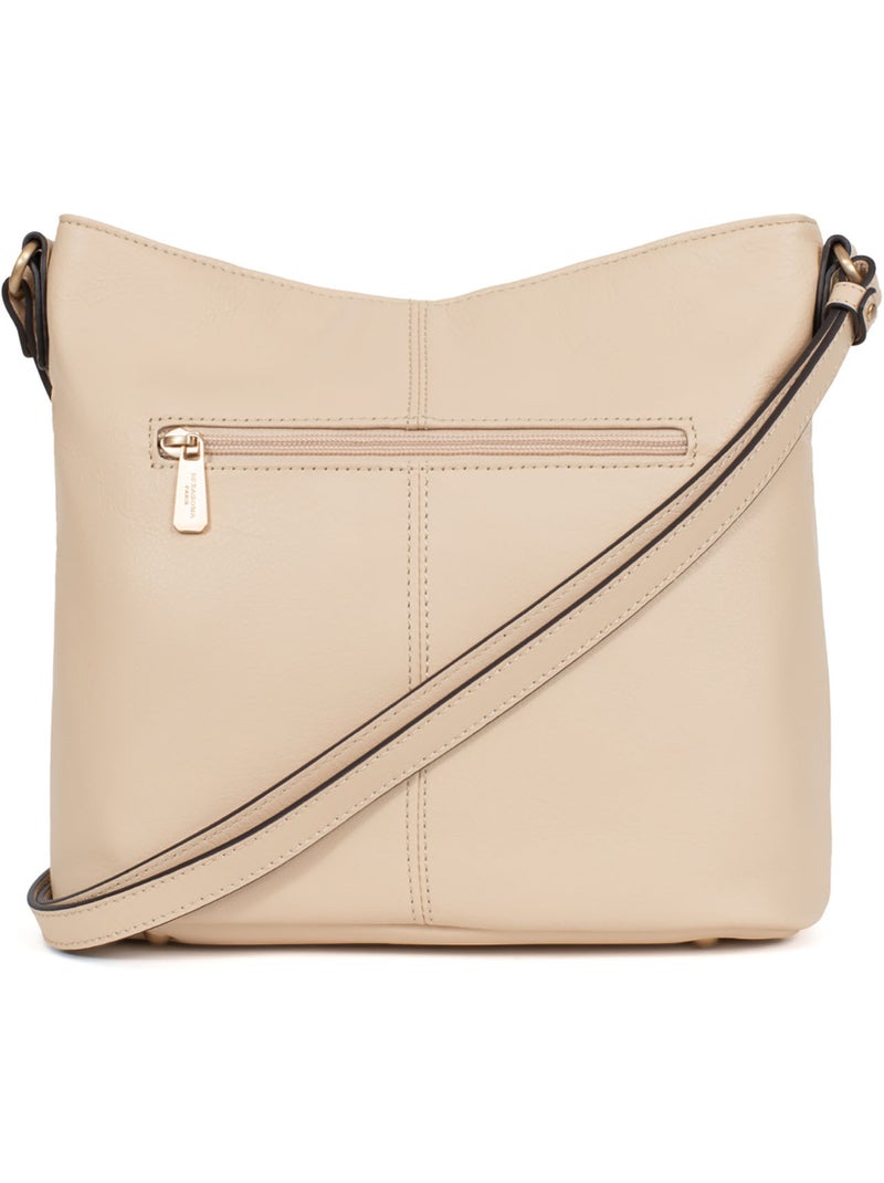 Borsa a tracolla - pelle taima hexagona Beige - Kiabi
