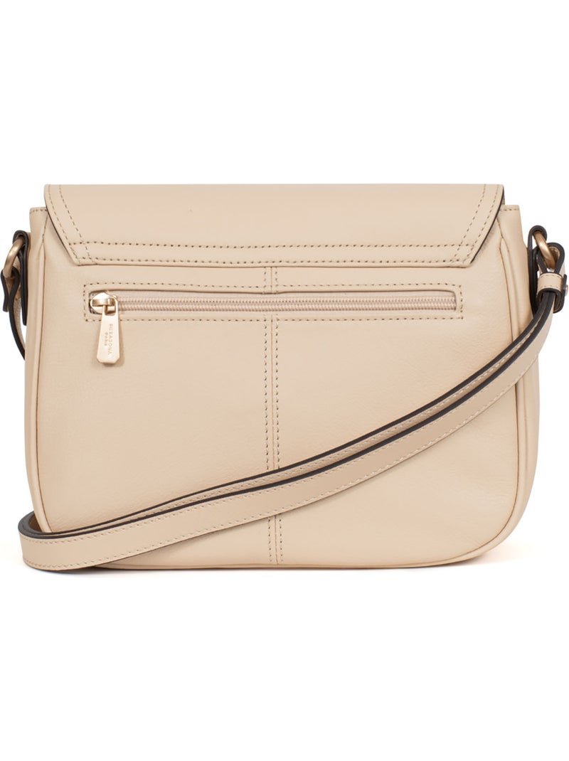 Borsa a tracolla - pelle taima hexagona Beige - Kiabi