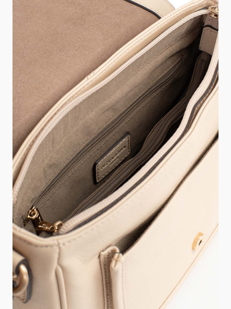 Borsa a tracolla - pelle taima hexagona Beige - Kiabi