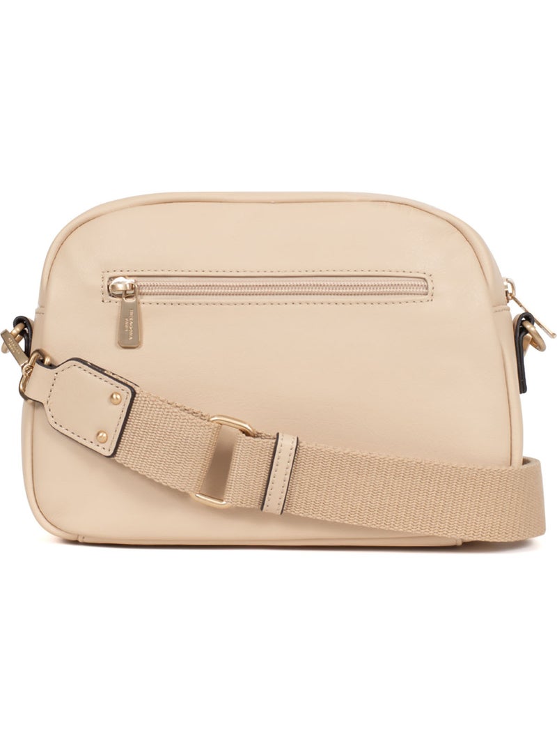 Borsa a tracolla - pelle taima hexagona Beige - Kiabi