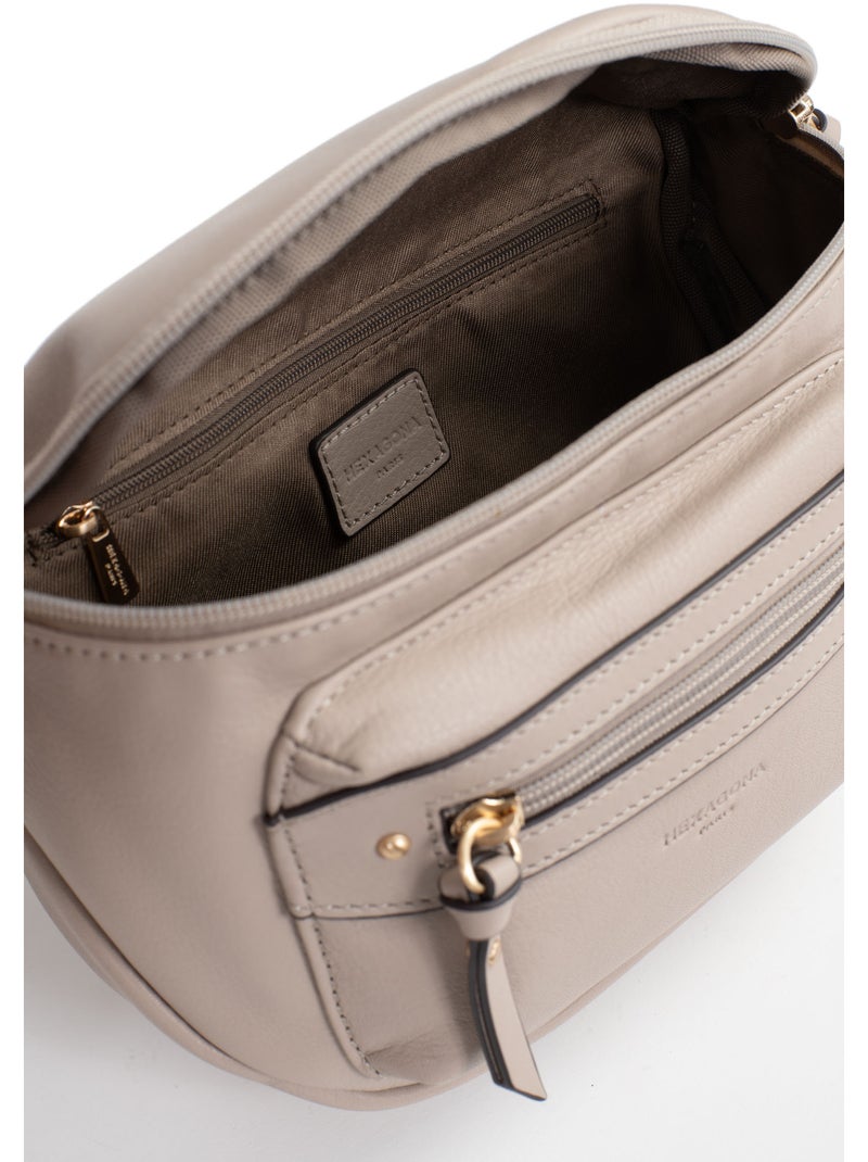 Borsa a tracolla - pelle taima hexagona Grigio - Kiabi