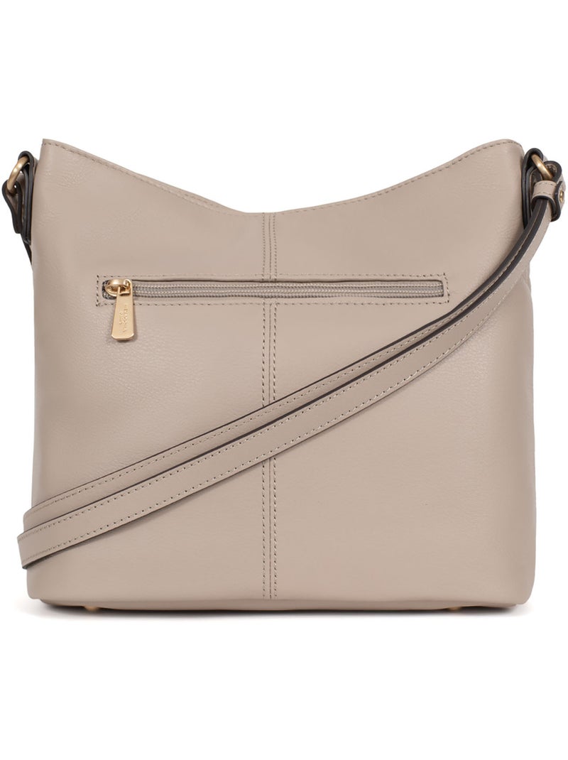 Borsa a tracolla - pelle taima hexagona Grigio - Kiabi