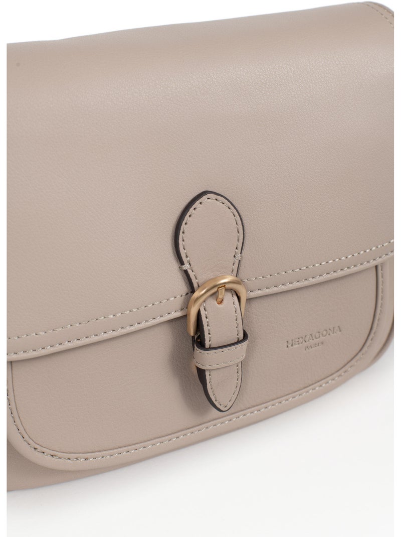 Borsa a tracolla - pelle taima hexagona Grigio - Kiabi