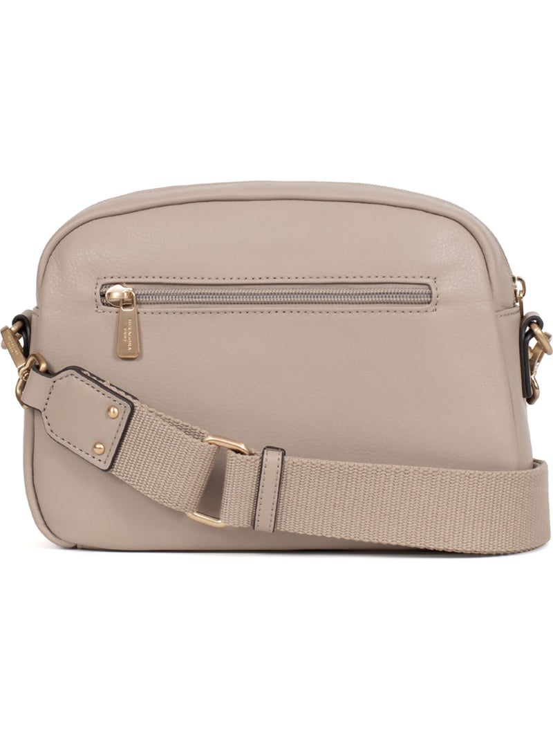 Borsa a tracolla - pelle taima hexagona Grigio - Kiabi