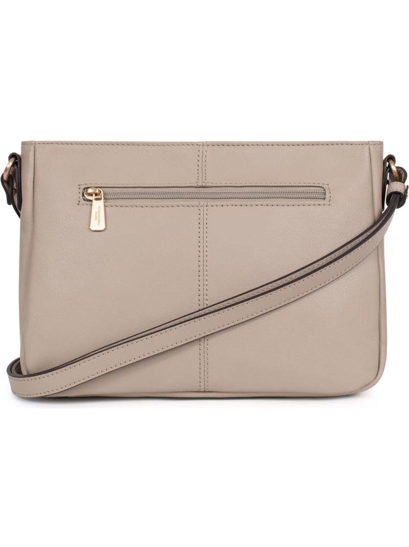 Borsa a tracolla - pelle taima hexagona Grigio - Kiabi