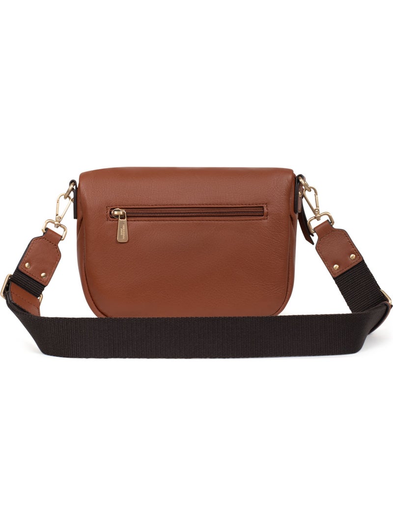 Borsa a tracolla - pelle taima hexagona Marrone - Kiabi