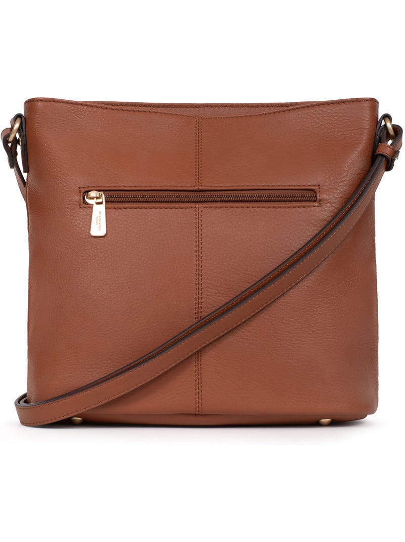 Borsa a tracolla - pelle taima hexagona Marrone - Kiabi