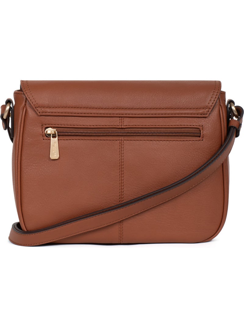 Borsa a tracolla - pelle taima hexagona Marrone - Kiabi
