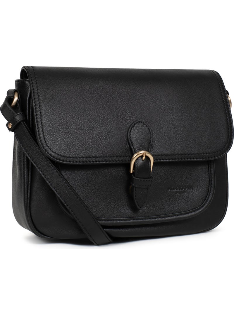 Borsa a tracolla - pelle taima hexagona Nero - Kiabi