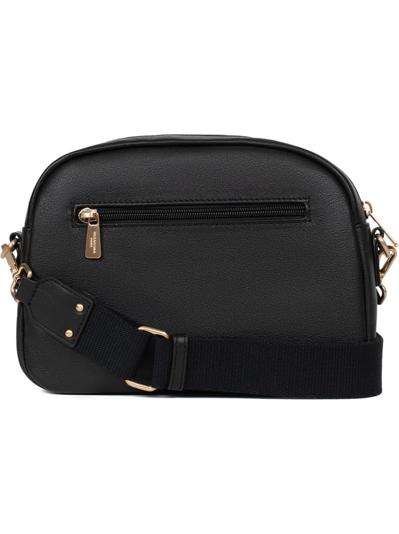 Borsa a tracolla - pelle taima hexagona Nero - Kiabi