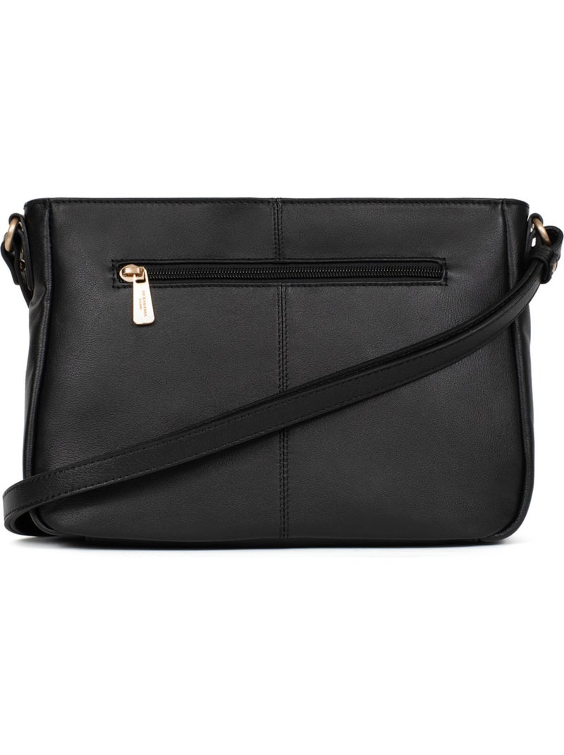 Borsa a tracolla - pelle taima hexagona Nero - Kiabi