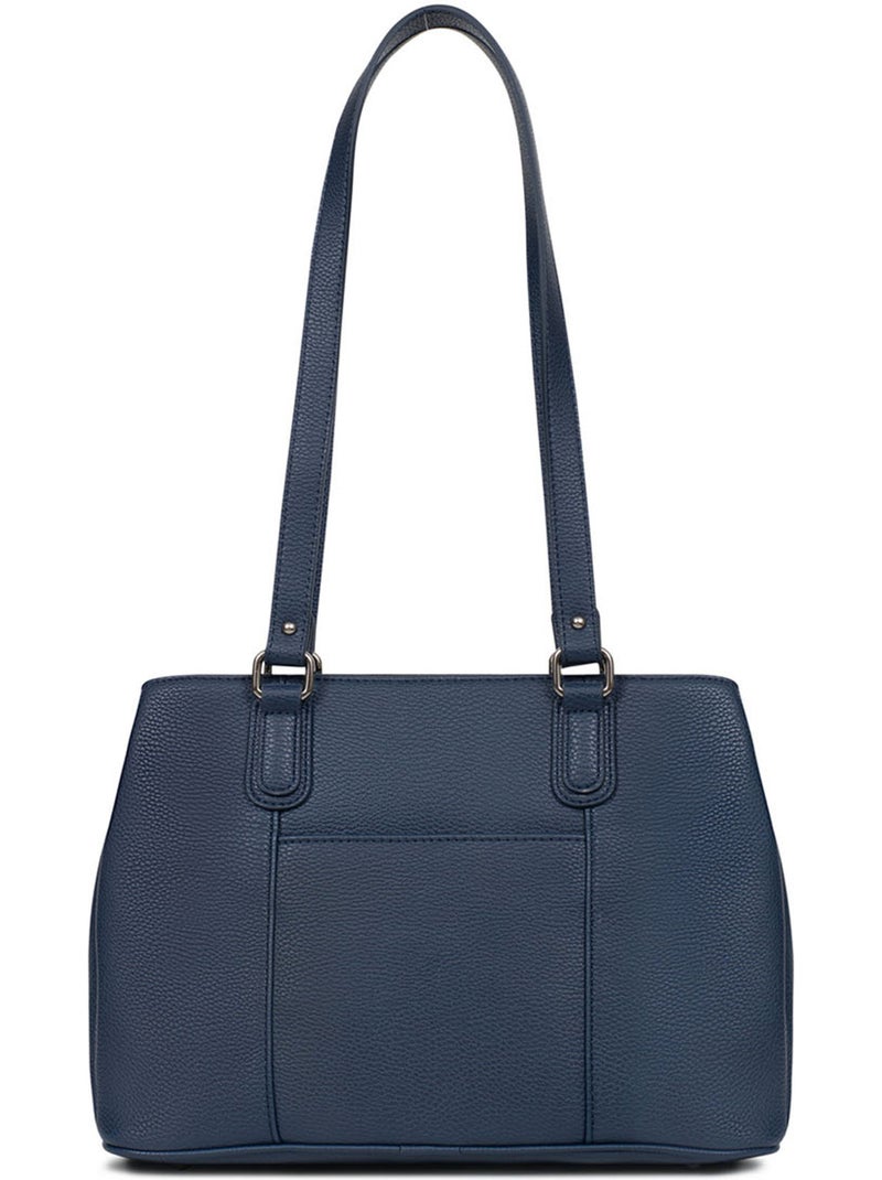 Borsa a tracolla con 2 manici maya hexagona Blu marino - Kiabi