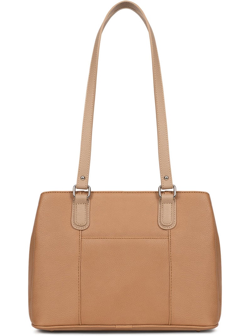 Borsa a tracolla con 2 manici maya hexagona Marrone chiaro - Kiabi