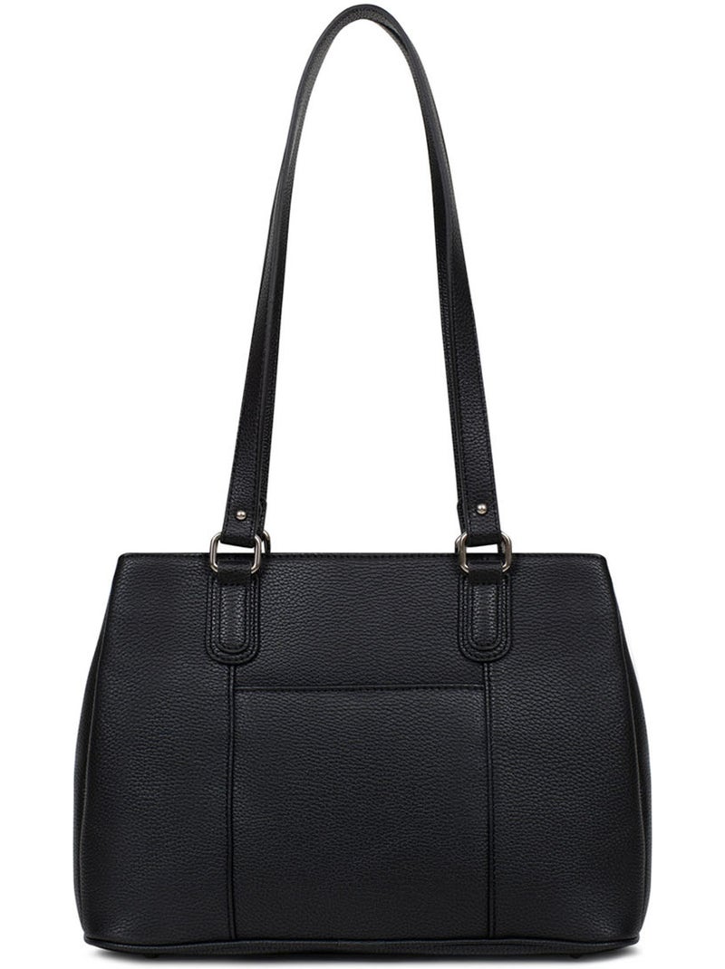 Borsa a tracolla con 2 manici maya hexagona Nero - Kiabi