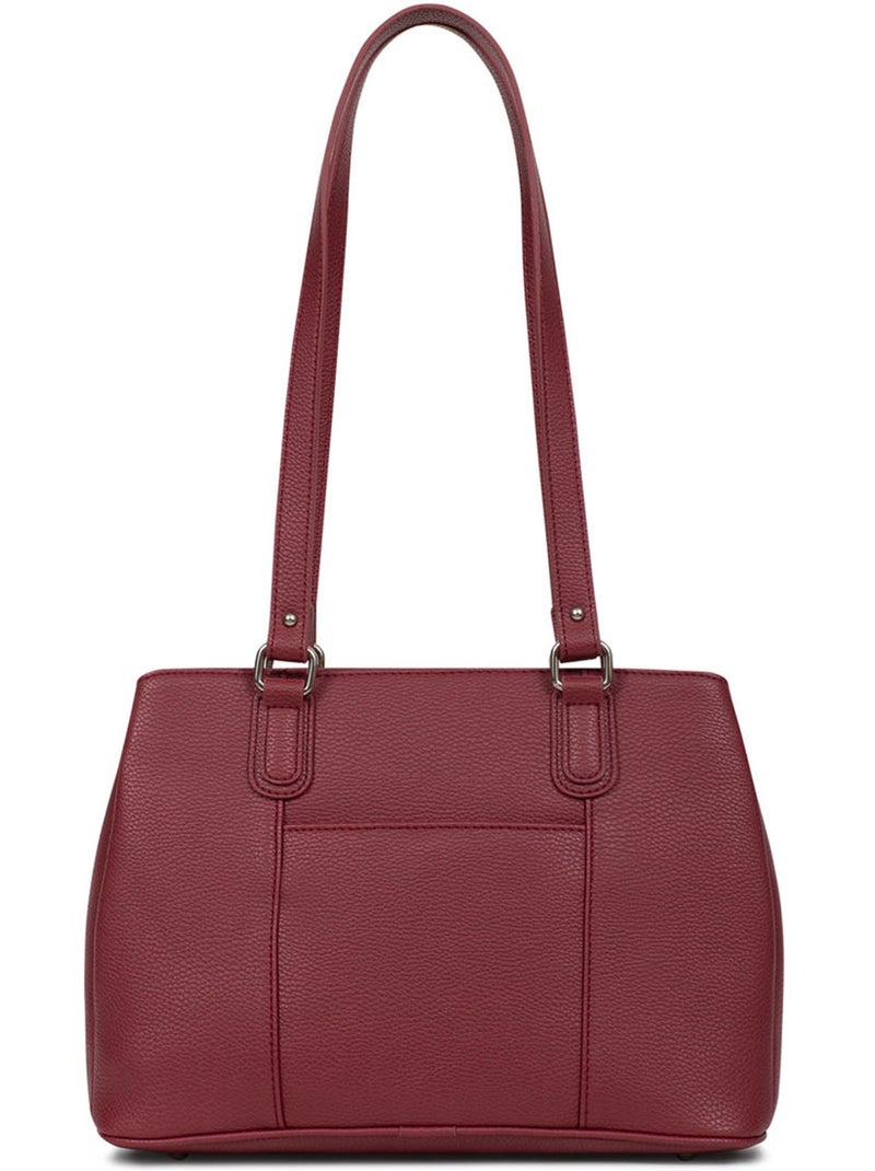 Borsa a tracolla con 2 manici maya hexagona Rosso carminio - Kiabi