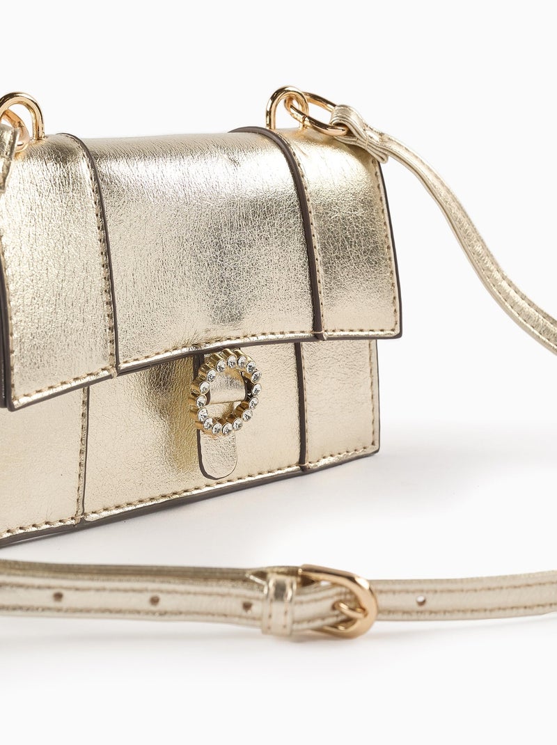 Borsa a tracolla con brillantini Dorato/Oro - Kiabi