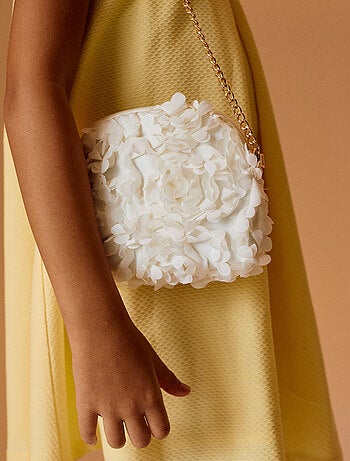 Borsa a tracolla con effetto fiore