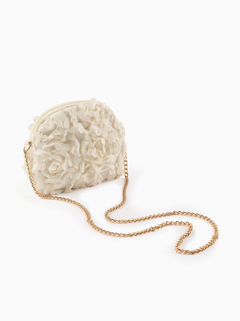 Borsa a tracolla con effetto fiore Bianco - Kiabi